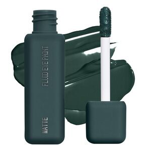 about-face Smoke Signal Matte Fluid Eye Paint- matte deep green, vegan, smooth